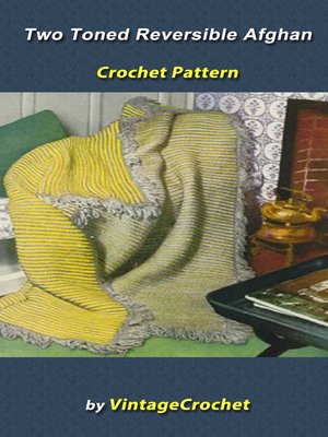 cover image of Two Toned Reversible Afghan Vntage Crochet Pattern